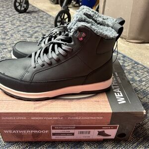 Weatherproof Black and Gray Winter Boots